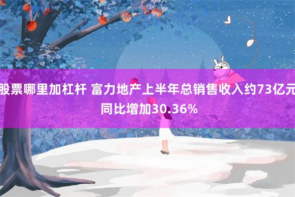 股票哪里加杠杆 富力地产上半年总销售收入约73亿元 同比增加30.36%