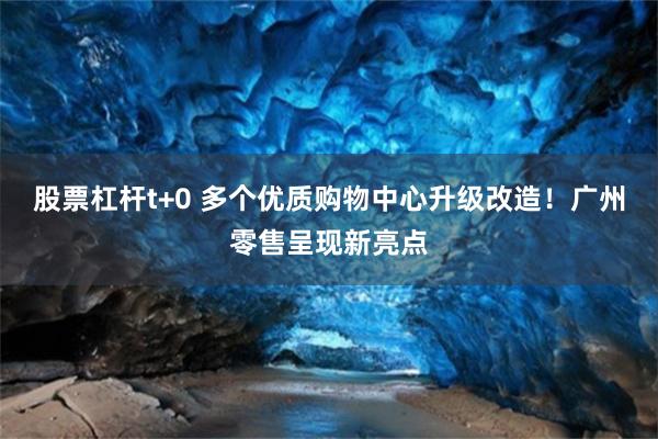 股票杠杆t+0 多个优质购物中心升级改造！广州零售呈现新亮点