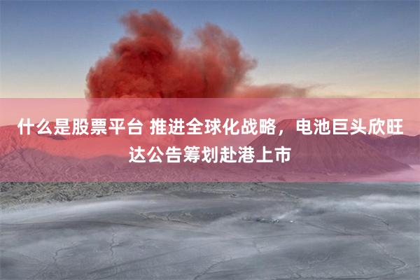 什么是股票平台 推进全球化战略，电池巨头欣旺达公告筹划赴港上市