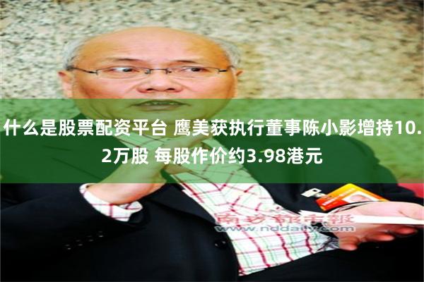 什么是股票配资平台 鹰美获执行董事陈小影增持10.2万股 每股作价约3.98港元