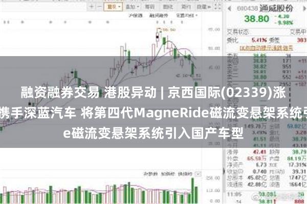 融资融券交易 港股异动 | 京西国际(02339)涨近15% 公司携手深蓝汽车 将第四代MagneRide磁流变悬架系统引入国产车型
