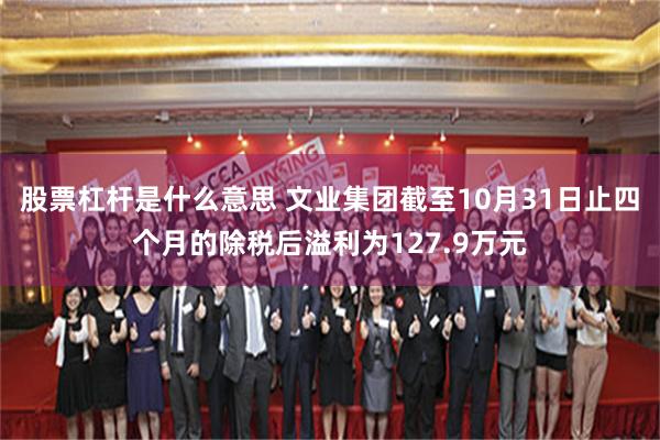 股票杠杆是什么意思 文业集团截至10月31日止四个月的除税后溢利为127.9万元