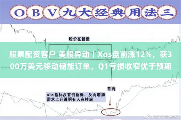 股票配资客户 美股异动丨Xos盘前涨12%，获300万美元移动储能订单，Q1亏损收窄优于预期