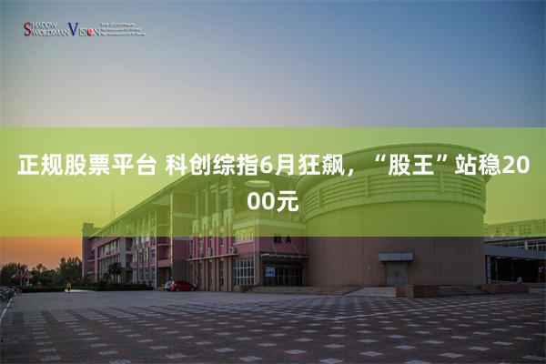 正规股票平台 科创综指6月狂飙，“股王”站稳2000元