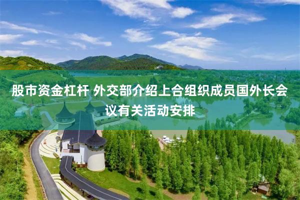 股市资金杠杆 外交部介绍上合组织成员国外长会议有关活动安排
