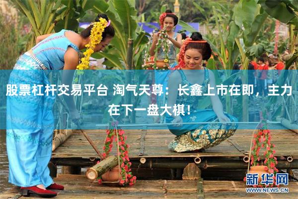 股票杠杆交易平台 淘气天尊:长鑫上市在即,主力在下一盘大棋!