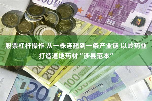 股票杠杆操作 从一株连翘到一条产业链 以岭药业打造道地药材“涉县范本”